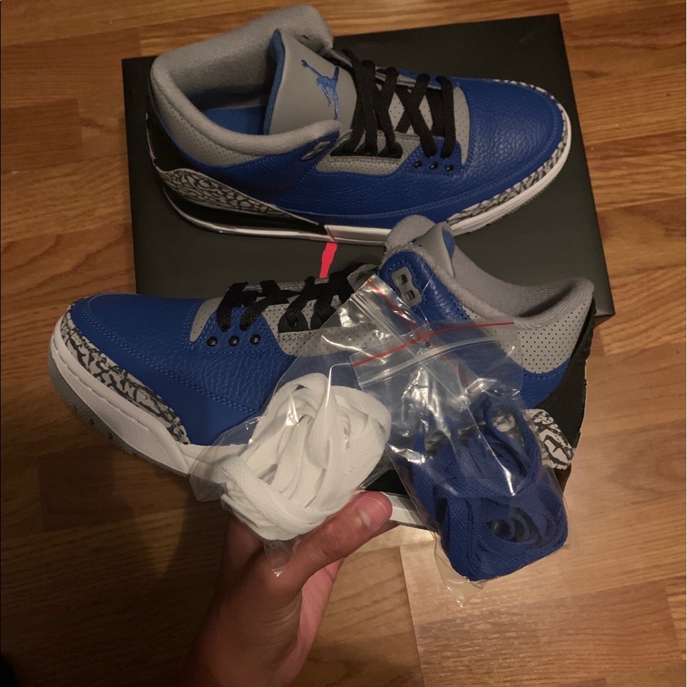 jordan 3 ‘university royal size 9 DS